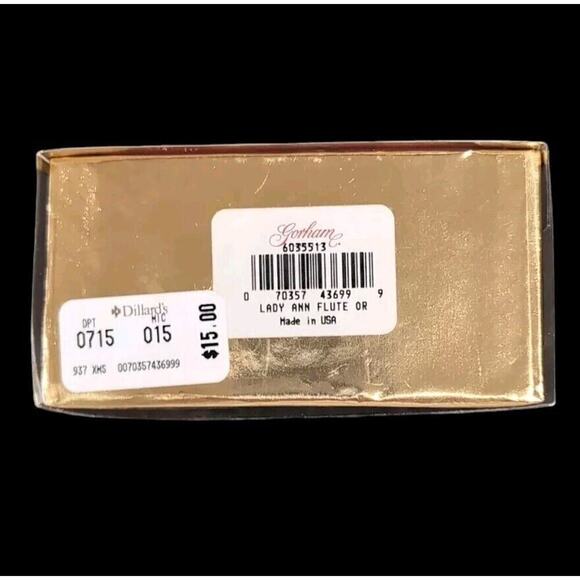 VTG 2000 Gorham Lady Anne Mini Crystal Champagne Flute Ornament Made in the USA - Picture 7 of 7